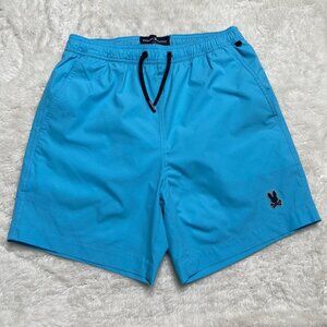 Psycho Bunny Kid's Light Blue Swim Trunk Shorts Size 14-16